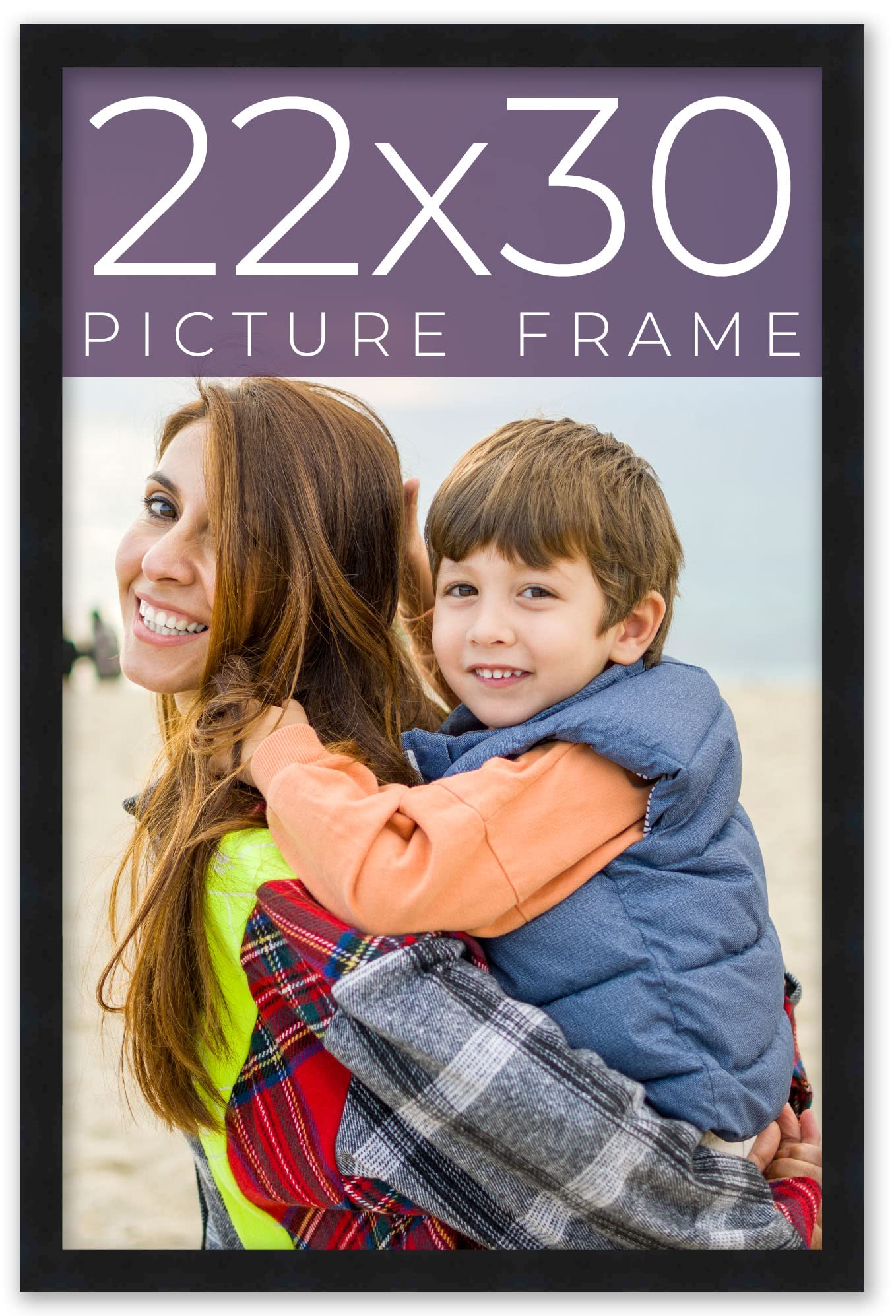Amazon.com - 22x30 Frame Black Real Wood Picture Frame Width 0.75